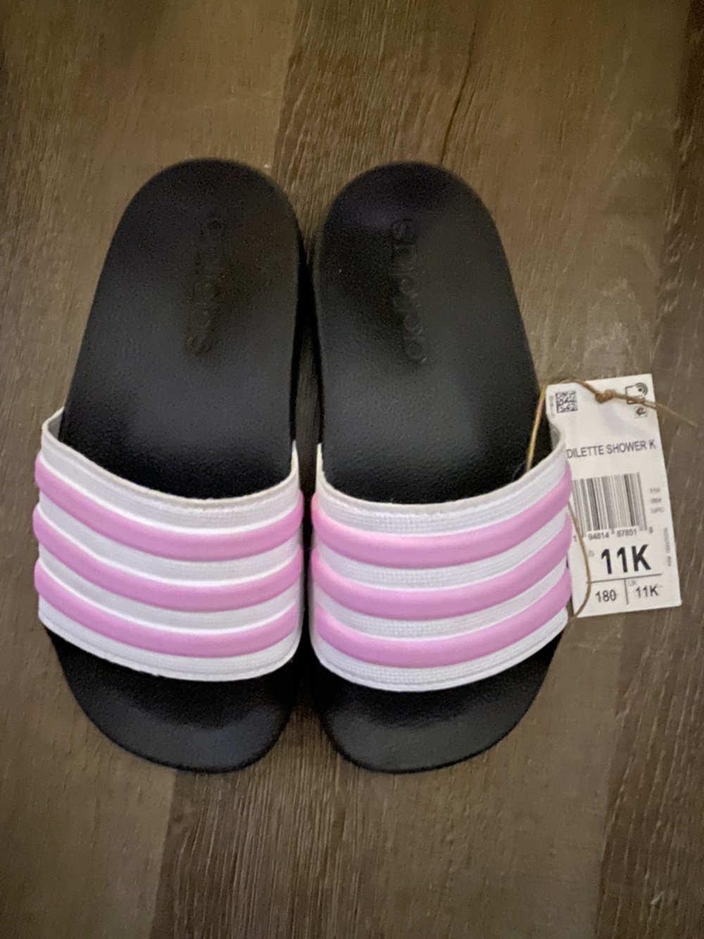 New Adidas girls size 11 slides